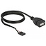 Delock Cable USB 2.0 pin header female to 1 x USB 2.0 Type-A female 60 cm