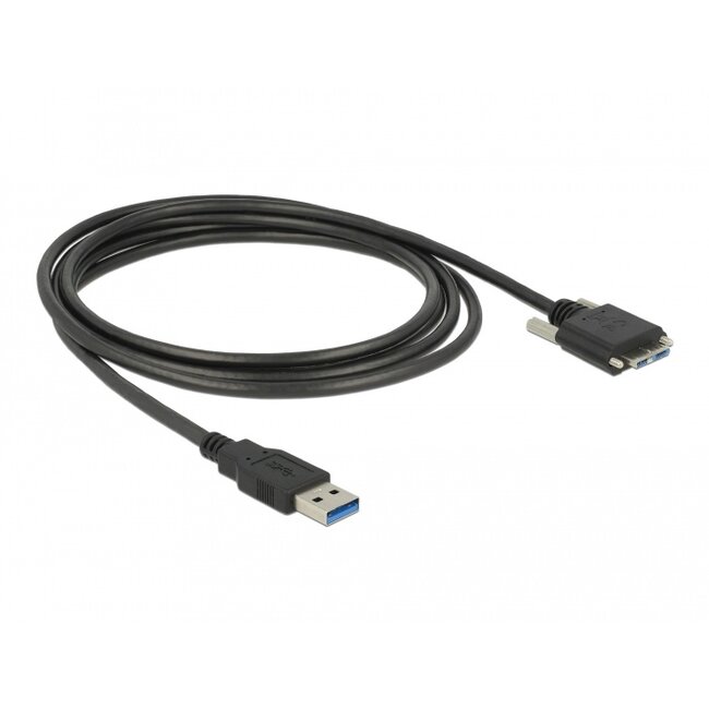 Delock Cable USB 3.0 type A male > USB 3.0 type Micro-B male with screws 3 m
