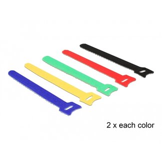 DeLOCK Delock Hook-and-loop fasteners coloured L 150 x W 12 mm 10 pieces