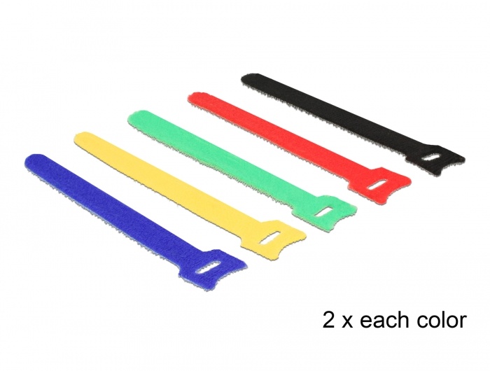 Delock Hook-and-loop fasteners coloured L 150 x W 12 mm 10 pieces |