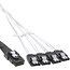 InLine® SAS kabel, Mini SAS SFF8087 naar 4x SATA, 1:1, OCR, 1m
