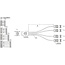 InLine® SAS kabel, Mini SAS SFF8087 naar 4x SATA, 1:1, OCR, 1m