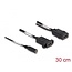 Delock HDMI Cable 4K 60 Hz with DC feed 2.1 x 5.5 mm 0.30 m panel-mount
