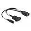 Delock HDMI Cable 4K 60 Hz with DC feed 2.1 x 5.5 mm 0.30 m panel-mount
