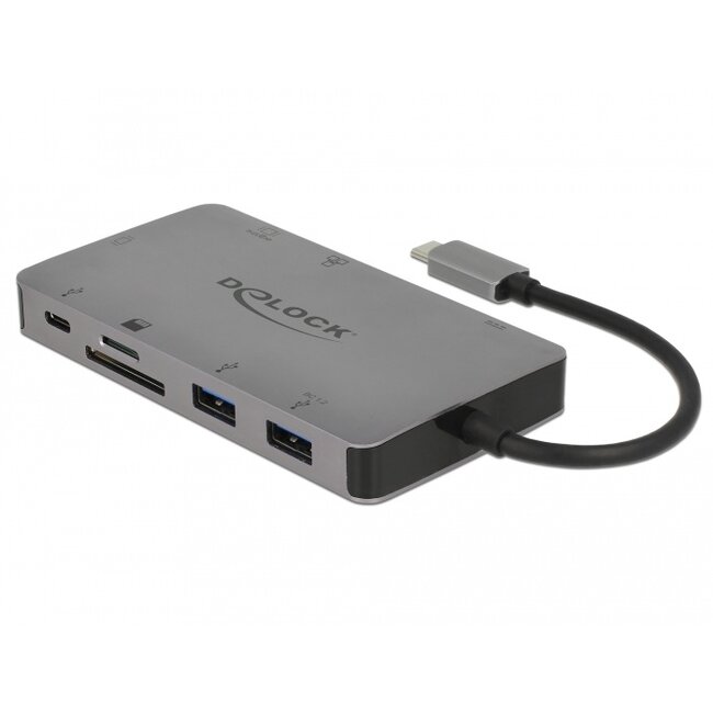 Delock USB Type-C™ Docking Station 4K - HDMI / VGA / USB 3.1 / SD / LAN / PD 3.0