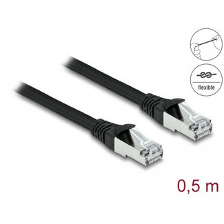 DeLOCK Delock RJ45 Network Cable Cat.6A S/FTP PUR Outdoor 0.5 m black