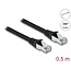 Delock RJ45 Network Cable Cat.6A S/FTP PUR Outdoor 0.5 m black