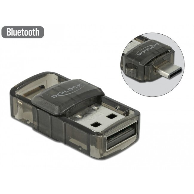 Delock USB 2.0 Bluetooth 4.0 Adapter 2 in 1 USB Type-C™ or Type-A