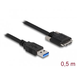 DeLOCK Delock Cable USB 3.0 Type-A male to Type Micro-B male with screws 0.5 m