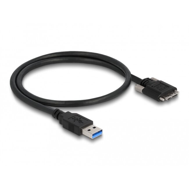 Delock Cable USB 3.0 Type-A male to Type Micro-B male with screws 0.5 m