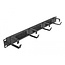 Delock 19″ Cable Management Brush Strip with 4 hooks 1U black