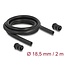 Delock Cable protection sleeve 2 m x 18.5 mm with 2 x PG13.5 conduit fitting set black