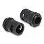 Delock Cable protection sleeve 2 m x 18.5 mm with 2 x PG13.5 conduit fitting set black