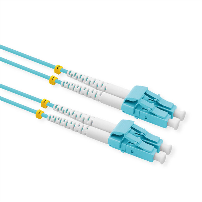 VALUE glasvezelkabel 50/125µm OM3, LC/LC, Low-Loss connector, turkoois, 10 m