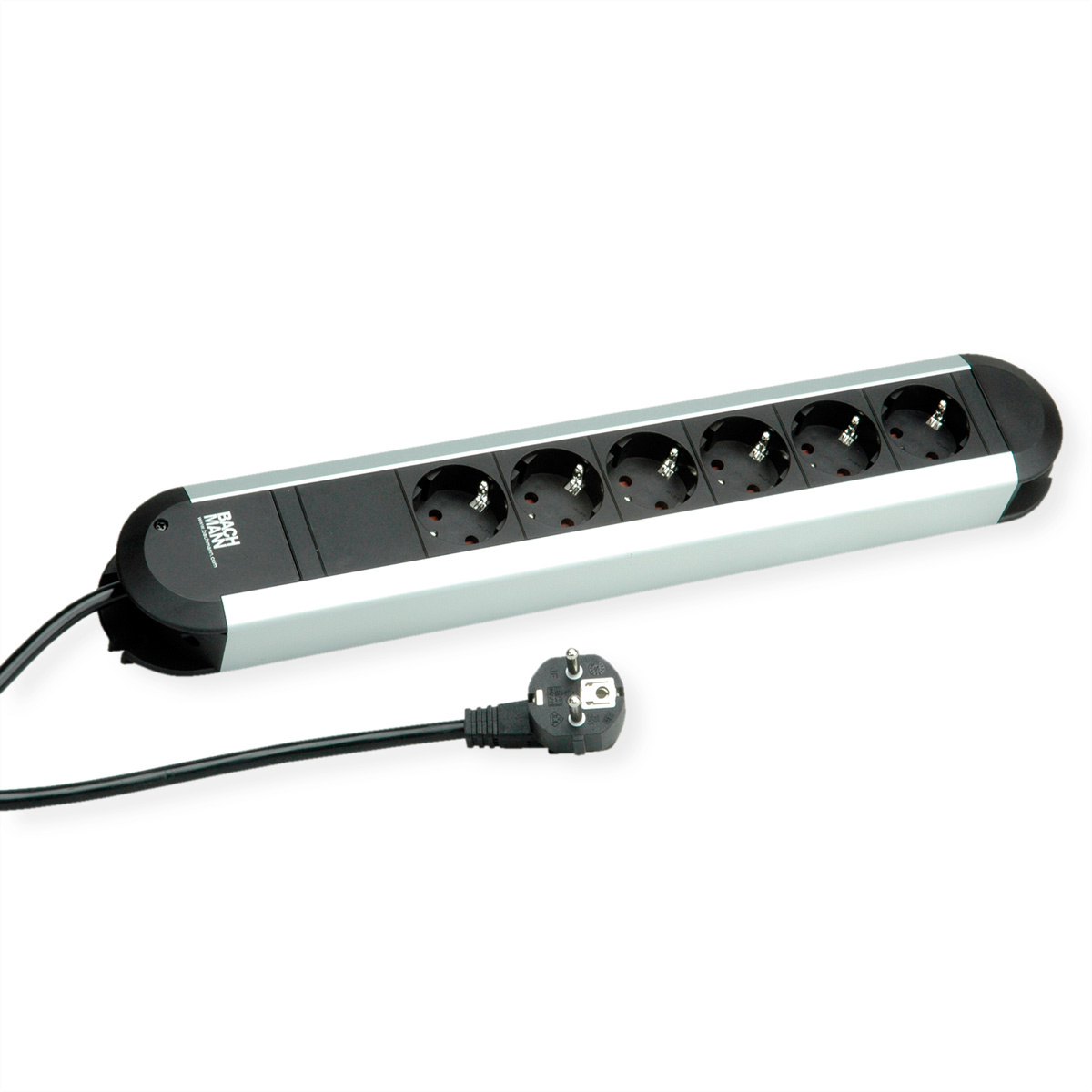 Bachmann 19 inch 6-voudige stekkerdoos schuko 1,75m