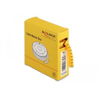 DeLOCK Delock Cable Marker Box, No. 2, yellow, 500 pieces