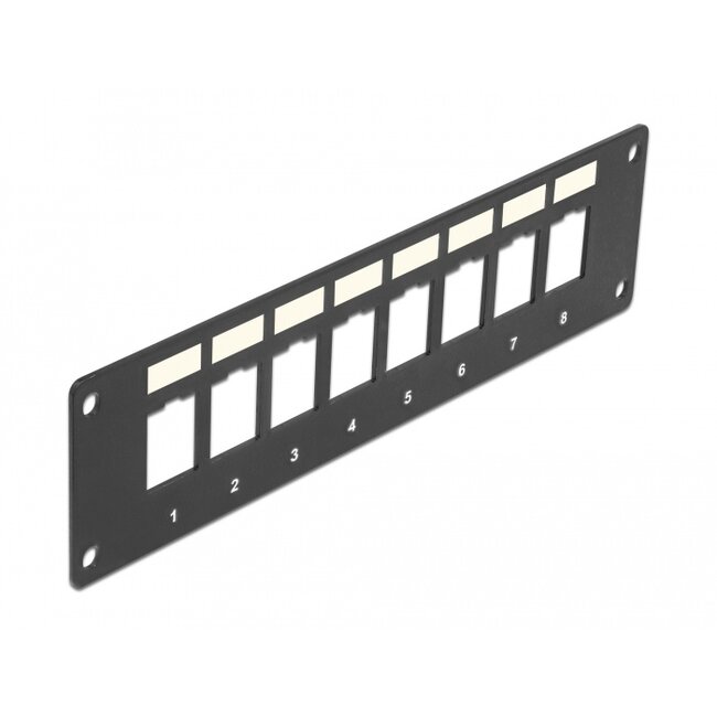 Delock Keystone Mounting Panel 8 Port flush mount