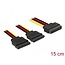 Delock Cable Power SATA 15 pin > 2 x SATA HDD – straight
