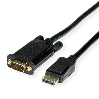 Roline ROLINE DisplayPort VGA kabel, DP M - VGA M, zwart, 3 m