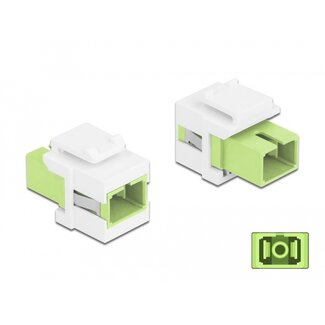 DeLOCK Delock Keystone Module SC Simplex female to SC Simplex female limegreen / white