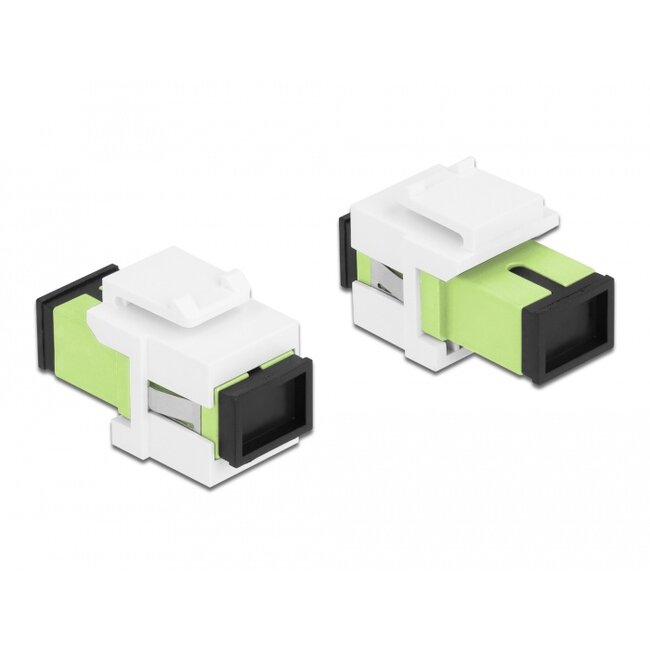 Delock Keystone Module SC Simplex female to SC Simplex female limegreen / white