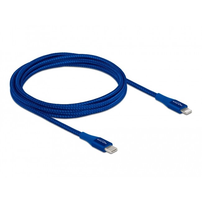 Delock Data and charging cable USB Type-C™ to Lightning™ for iPhone™, iPad™ and iPod™ blue 2 m MFi