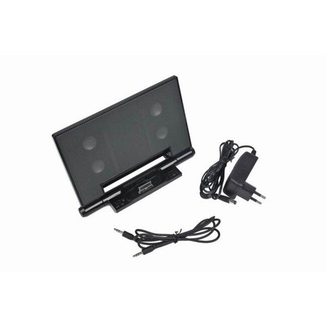 Draagbare speaker met universeel docking station voor iPhone & iPod