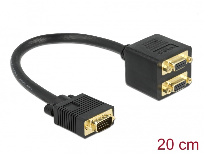 Delock - Adapter VGA St zu 2x VGA Buchse
