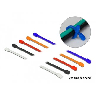 DeLOCK Delock Cable Ties flexible L 250 x W 4 mm assorted colors set 10 pieces