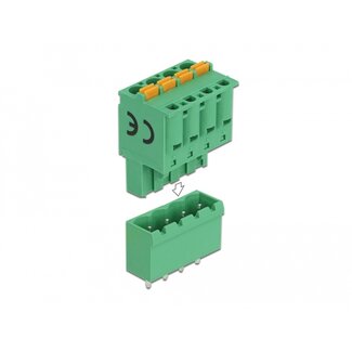 DeLOCK Delock Terminal block set for PCB 4 pin 5.08 mm pitch vertical