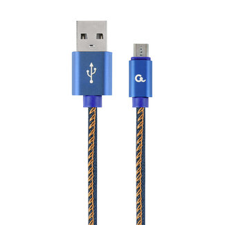 Cablexpert Micro-USB kabel Denim Blue Jeans 2 meter