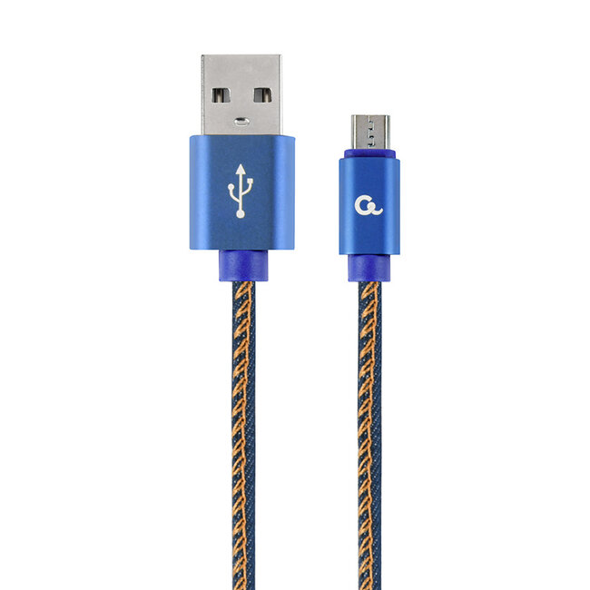 Micro-USB kabel Denim Blue Jeans 2 meter