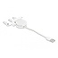 Delock Easy 45 Module USB 2.0 3 in 1 Retractable Cable USB Type-A to USB-C™, Micro USB and Lightning white