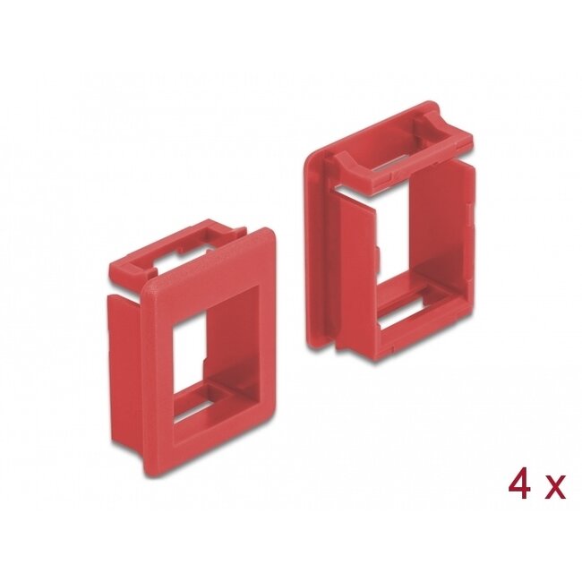 Delock Keystone Holder for cases 4 pieces red