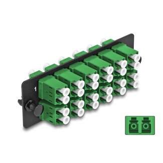 DeLOCK Delock Fiber Optic Adapter Panel LC Duplex APC 12 Port green
