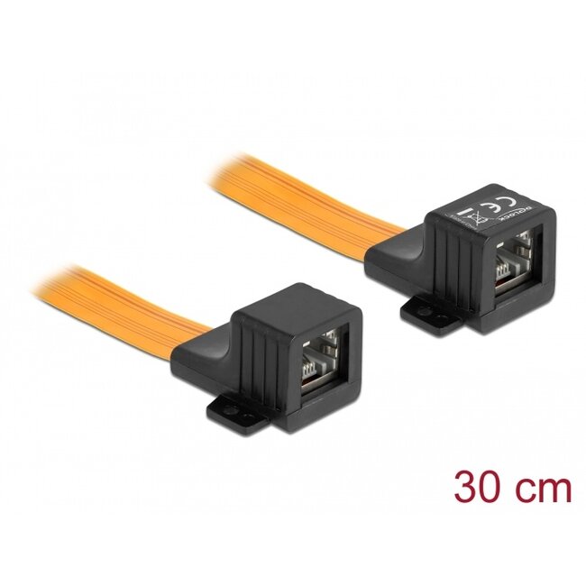 Delock RJ45 FPC (Flexible Printed Circuit) window feed-through 30 cm