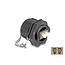 Delock Optical fiber built-in connector LC Duplex to LC Duplex with protective cap Multi-mode IP68 dust and waterproof