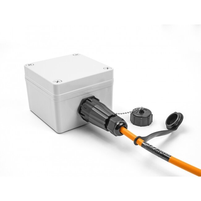 Delock Optical fiber built-in connector LC Duplex to LC Duplex with protective cap Multi-mode IP68 dust and waterproof