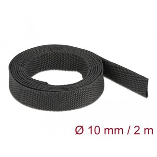 DeLOCK Delock Fabric heat shrink tube 2 m x 10 mm shrinkage ratio 2:1 black