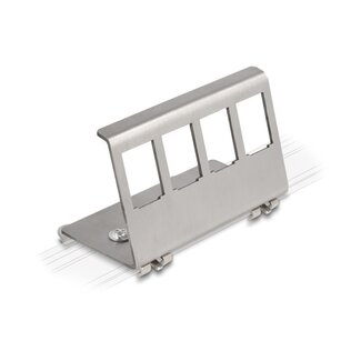 DeLOCK Delock Keystone Metal Mounting 4 Port for DIN rail