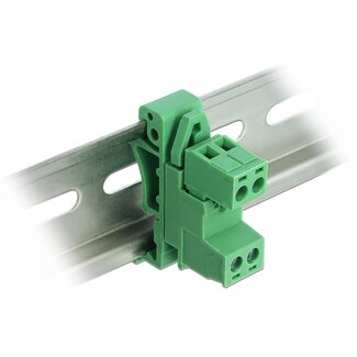DeLOCK Delock Terminal Block Set for DIN Rail 2 pin with pitch 5.08 mm angled