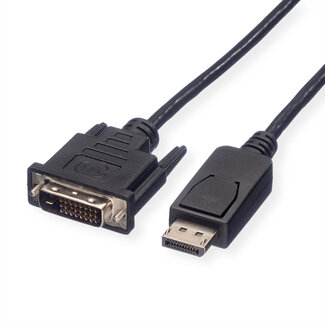 Roline ROLINE DisplayPort Kabel DP Male - DVI Male (24+1), zwart, 2 m