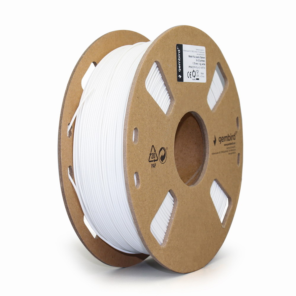 PLA mat wit, 1.75 mm, 1 kg