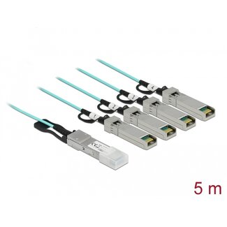 DeLOCK Delock Active Optical Cable QSFP+ to 4 x SFP+ 5 m