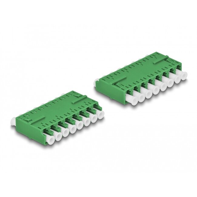 Delock Optical Fiber Coupler HD LC Octuplex female to LC Octuplex female green