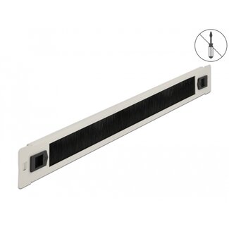 DeLOCK Delock 19″ Cable Management Brush Strip tool free 1U grey