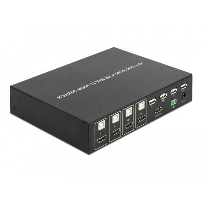 Delock KVM 4 in 1 Multiview Switch 4 x HDMI with USB 2.0