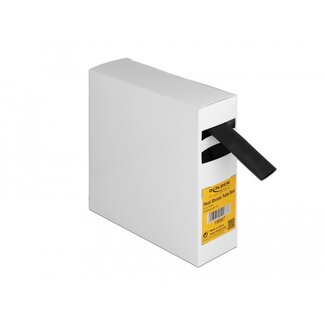 DeLOCK Delock Heat shrink tube Box, with inside adhesive, shrinkage ratio 3:1, 5 m x 15 mm black