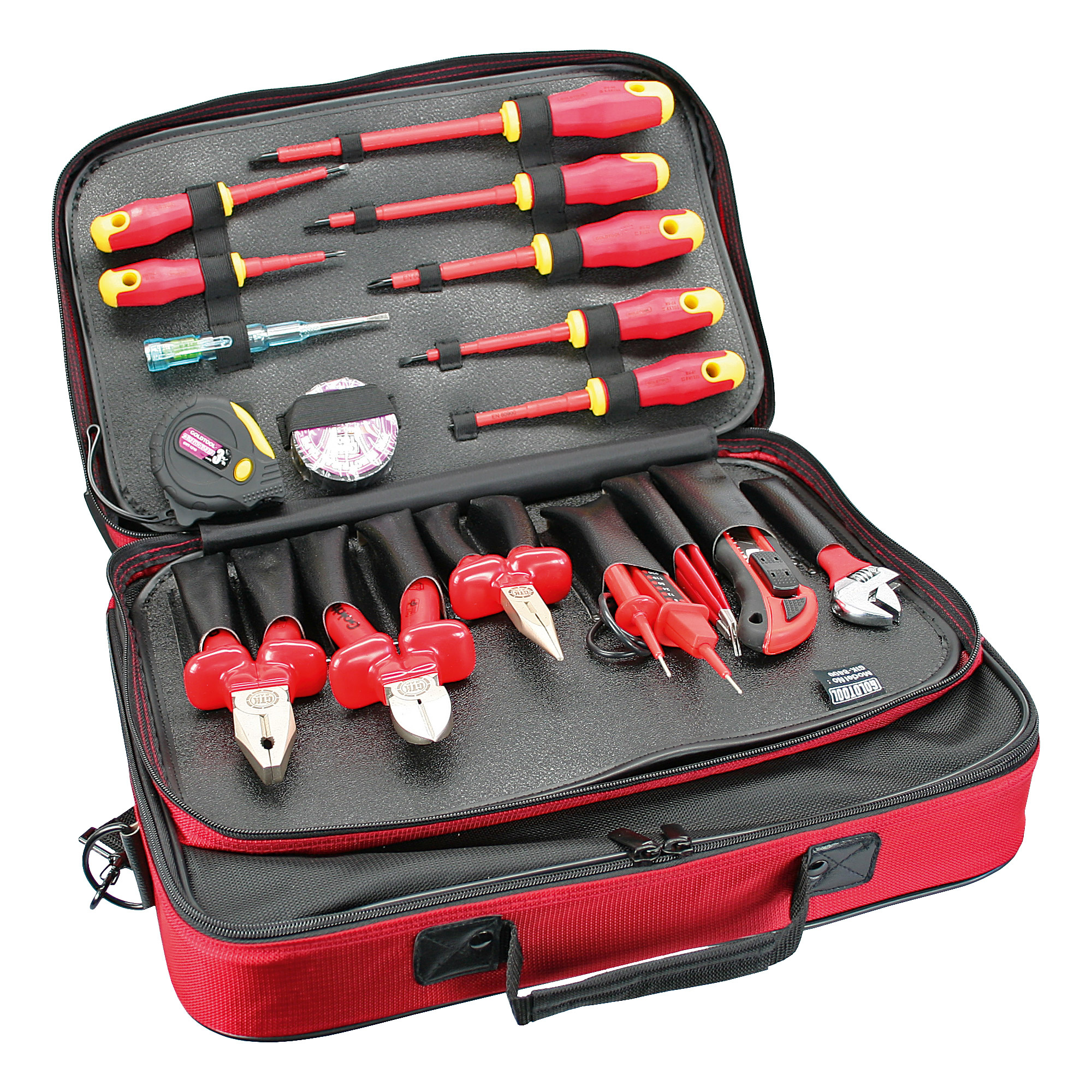 Professionele gereedschapstas elektriciën, 18-dlg., InLine® |
