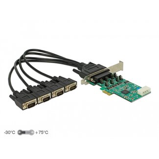 DeLOCK Delock PCI Express Card to 4 x Serial RS-232 High Speed 921K with Voltage supply